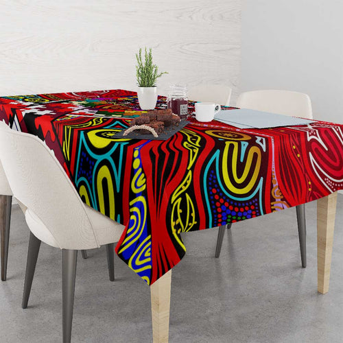 Autism Awareness Australia St Kilda Saints Tablecloth Aboriginal Indigenous Art
