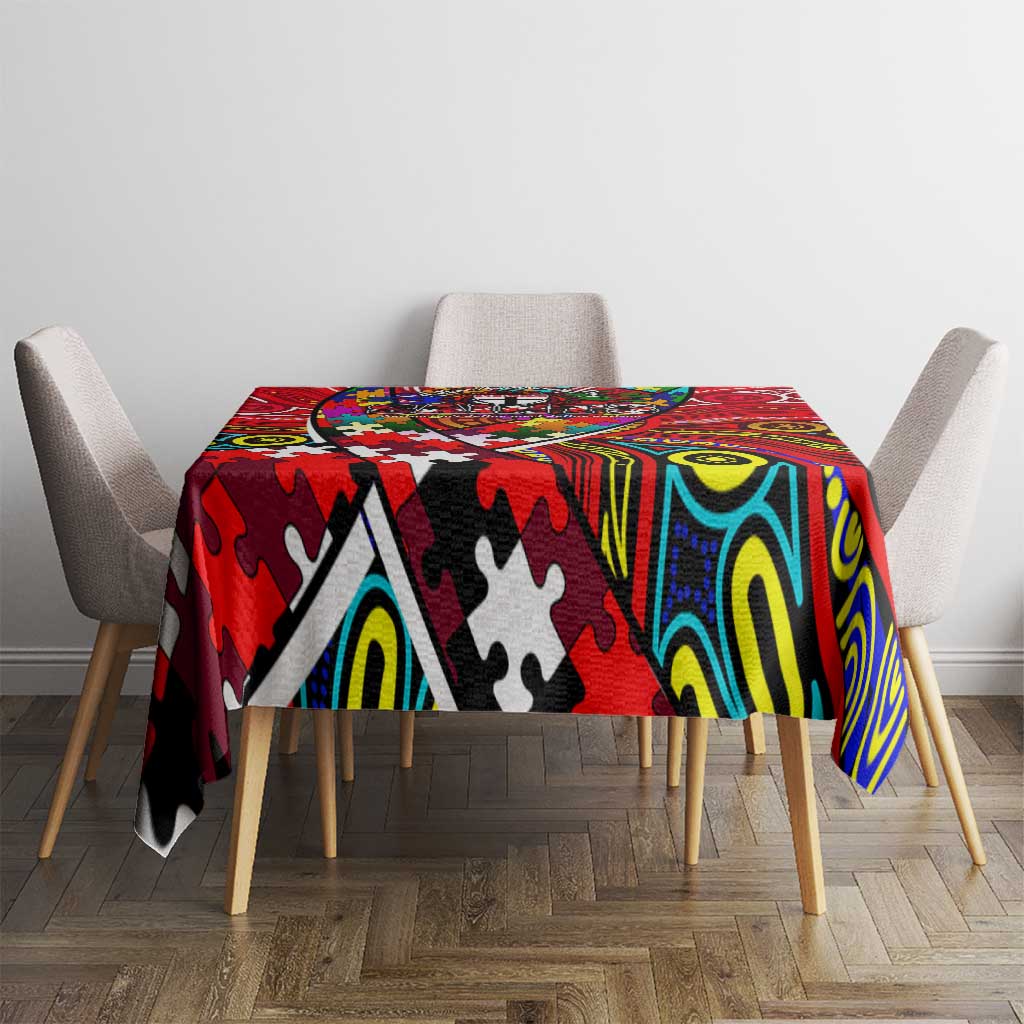 Autism Awareness Australia St Kilda Saints Tablecloth Aboriginal Indigenous Art