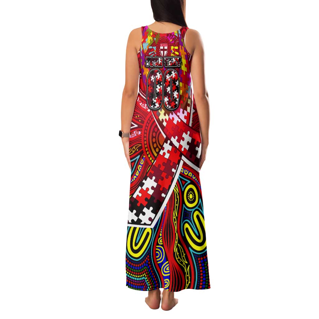 Autism Awareness Australia St Kilda Saints Tank Maxi Dress Aboriginal Indigenous Art