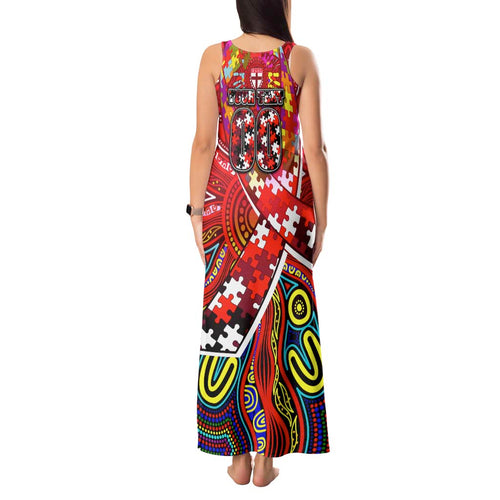 Autism Awareness Australia St Kilda Saints Tank Maxi Dress Aboriginal Indigenous Art