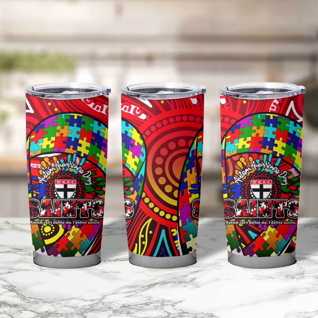 Autism Awareness Australia St Kilda Saints Tumbler Cup Aboriginal Indigenous Art