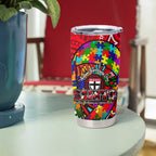 Autism Awareness Australia St Kilda Saints Tumbler Cup Aboriginal Indigenous Art