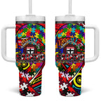 Autism Awareness Australia St Kilda Saints Tumbler With Handle Aboriginal Indigenous Art