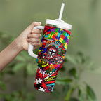 Autism Awareness Australia St Kilda Saints Tumbler With Handle Aboriginal Indigenous Art