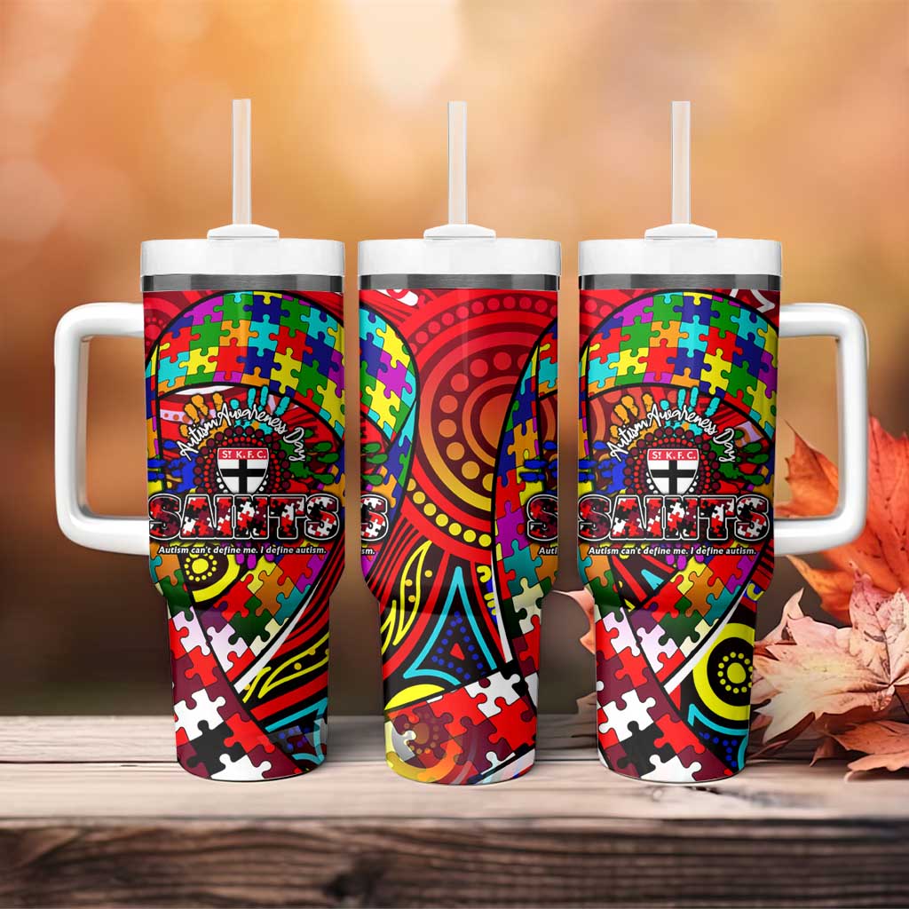 Autism Awareness Australia St Kilda Saints Tumbler With Handle Aboriginal Indigenous Art