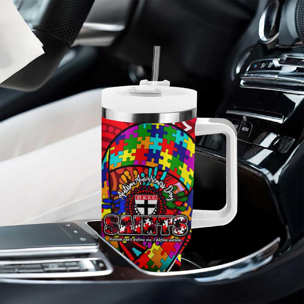 Autism Awareness Australia St Kilda Saints Tumbler With Handle Aboriginal Indigenous Art
