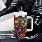 Autism Awareness Australia St Kilda Saints Tumbler With Handle Aboriginal Indigenous Art