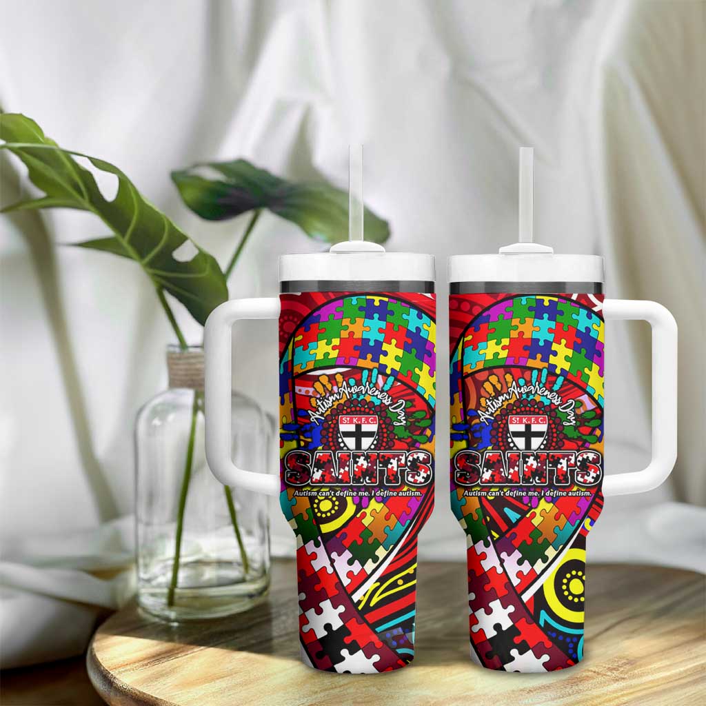 Autism Awareness Australia St Kilda Saints Tumbler With Handle Aboriginal Indigenous Art
