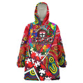 Autism Awareness Australia St Kilda Saints Wearable Blanket Hoodie Aboriginal Indigenous Art
