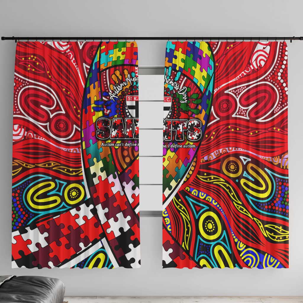 Autism Awareness Australia St Kilda Saints Window Curtain Aboriginal Indigenous Art