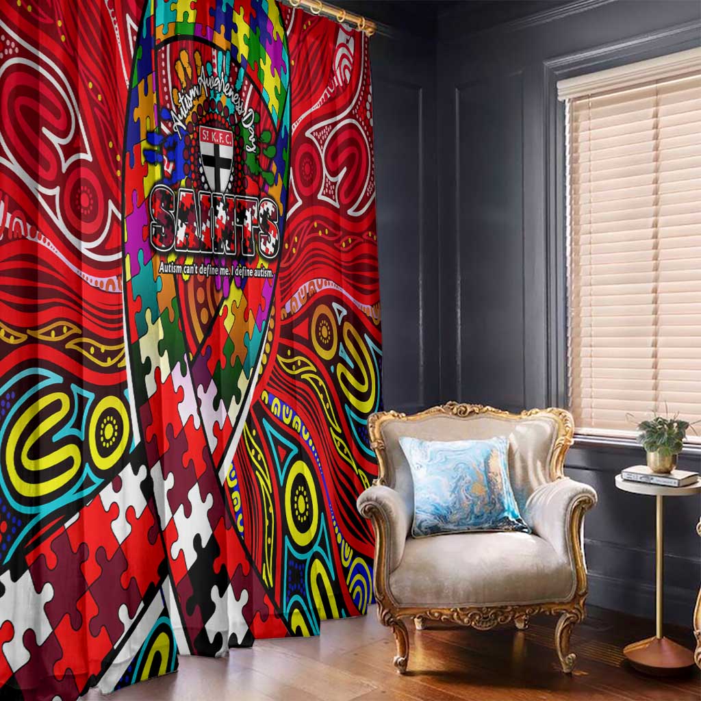 Autism Awareness Australia St Kilda Saints Window Curtain Aboriginal Indigenous Art