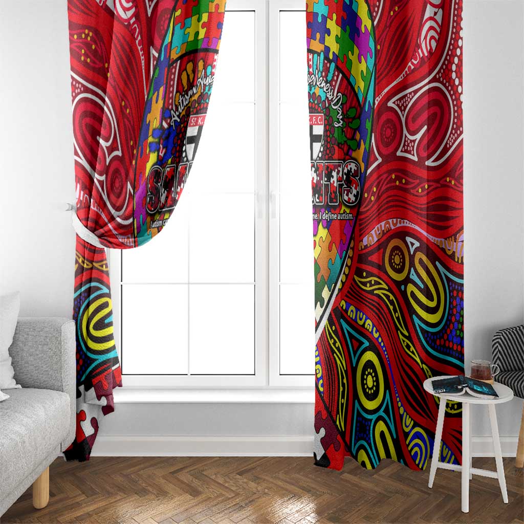 Autism Awareness Australia St Kilda Saints Window Curtain Aboriginal Indigenous Art