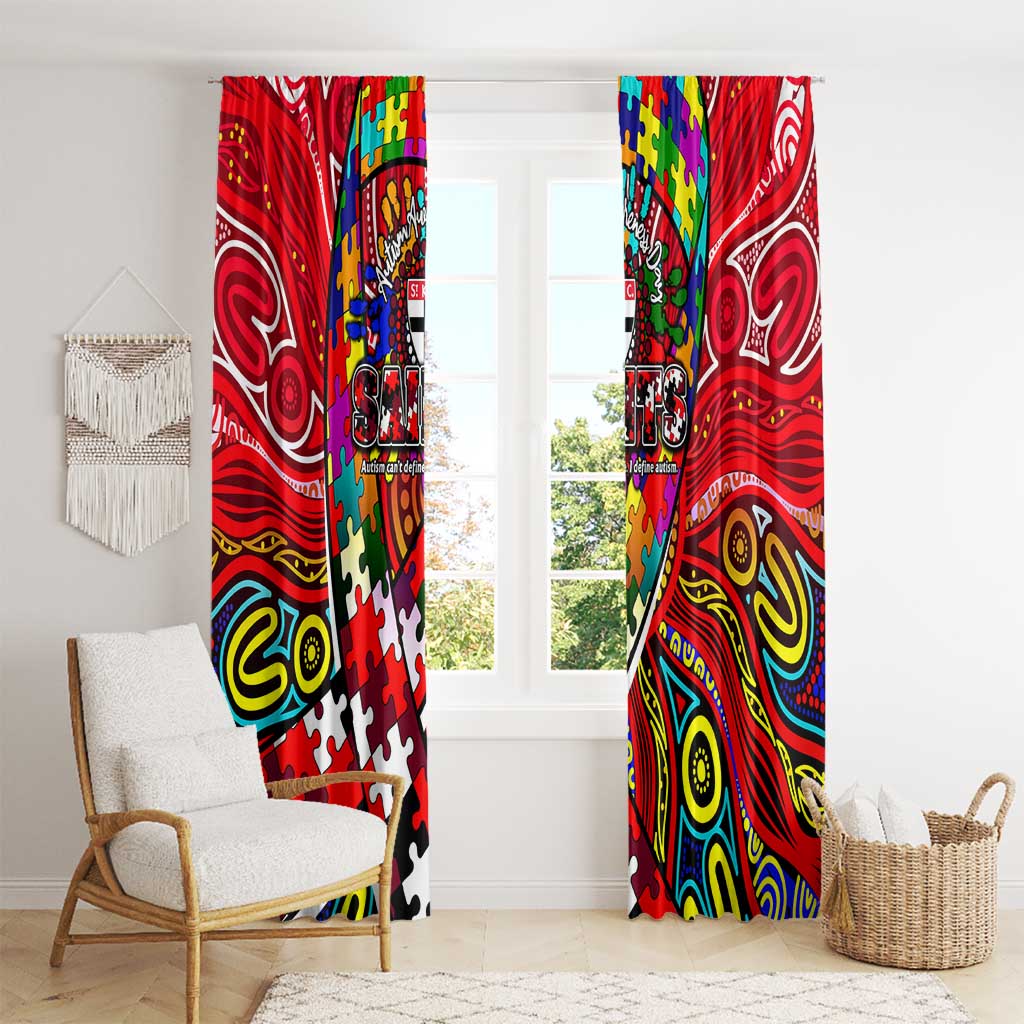 Autism Awareness Australia St Kilda Saints Window Curtain Aboriginal Indigenous Art