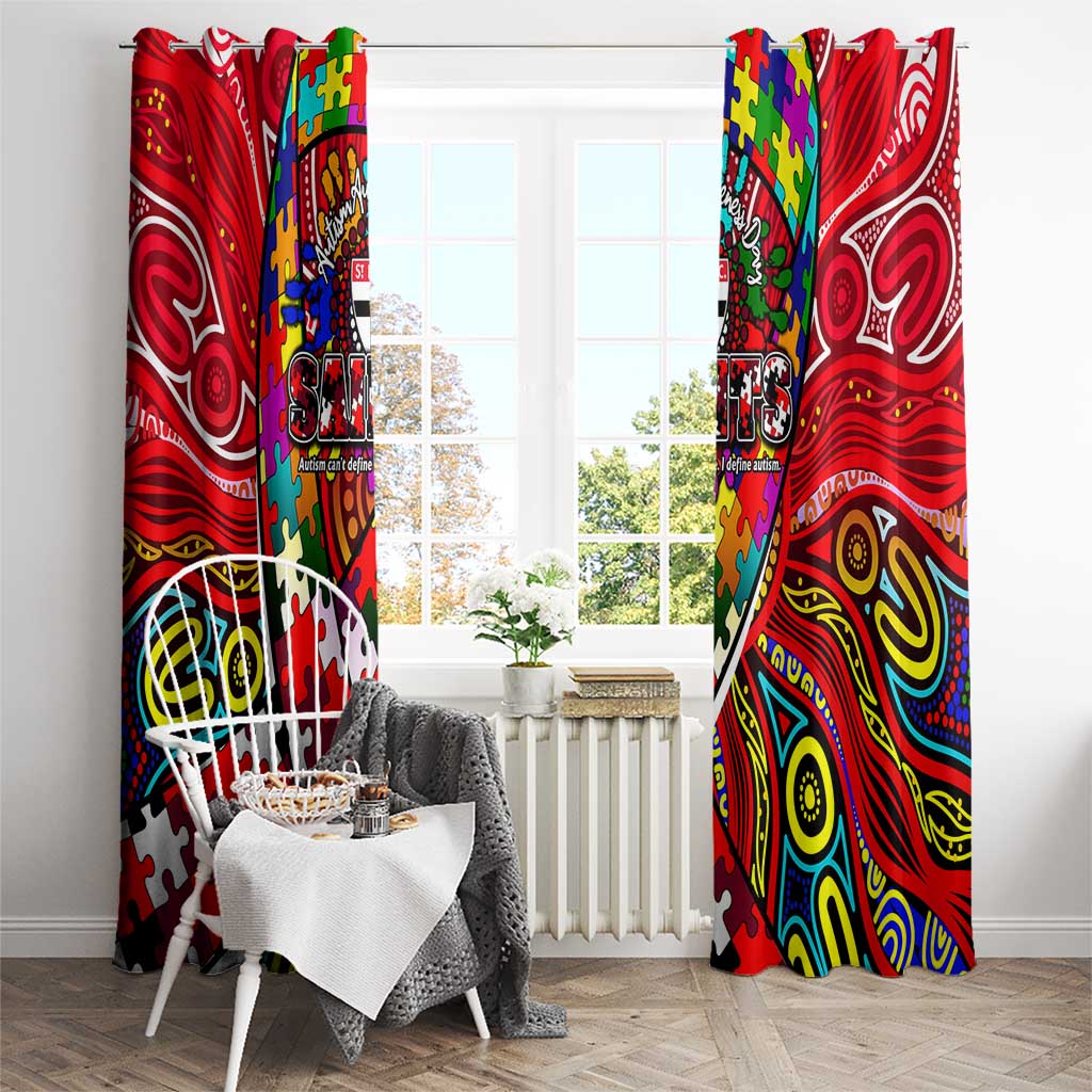 Autism Awareness Australia St Kilda Saints Window Curtain Aboriginal Indigenous Art
