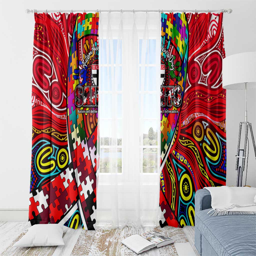 Autism Awareness Australia St Kilda Saints Window Curtain Aboriginal Indigenous Art