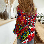 Autism Awareness Australia St Kilda Saints Women Casual Shirt Aboriginal Indigenous Art