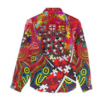 Autism Awareness Australia St Kilda Saints Women Casual Shirt Aboriginal Indigenous Art