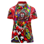 Autism Awareness Australia St Kilda Saints Women Polo Shirt Aboriginal Indigenous Art