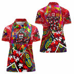 Autism Awareness Australia St Kilda Saints Women Polo Shirt Aboriginal Indigenous Art