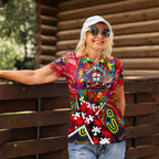 Autism Awareness Australia St Kilda Saints Women Polo Shirt Aboriginal Indigenous Art