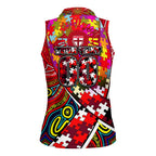 Autism Awareness Australia St Kilda Saints Women Sleeveless Polo Shirt Aboriginal Indigenous Art
