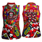 Autism Awareness Australia St Kilda Saints Women Sleeveless Polo Shirt Aboriginal Indigenous Art