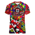 Autism Awareness Australia St Kilda Saints Women V-Neck T-Shirt Aboriginal Indigenous Art