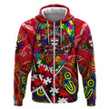 Autism Awareness Australia St Kilda Saints Zip Hoodie Aboriginal Indigenous Art