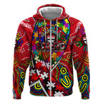 Autism Awareness Australia St Kilda Saints Zip Hoodie Aboriginal Indigenous Art