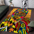 Autism Awareness Australia GWS Giants Area Rug Aboriginal Indigenous Art