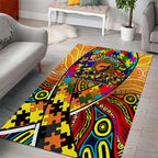 Autism Awareness Australia GWS Giants Area Rug Aboriginal Indigenous Art
