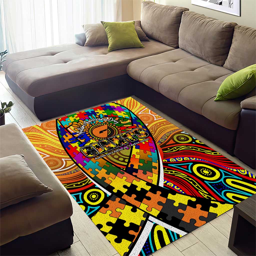 Autism Awareness Australia GWS Giants Area Rug Aboriginal Indigenous Art
