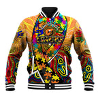 Autism Awareness Australia GWS Giants Baseball Jacket Aboriginal Indigenous Art