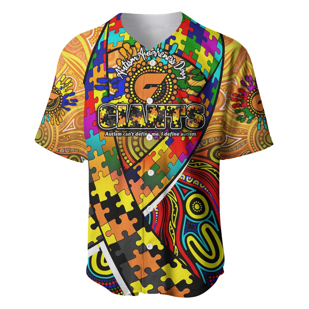 Autism Awareness Australia GWS Giants Baseball Jersey Aboriginal Indigenous Art