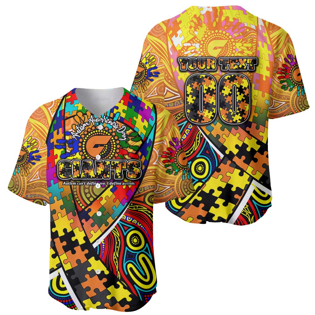 Autism Awareness Australia GWS Giants Baseball Jersey Aboriginal Indigenous Art