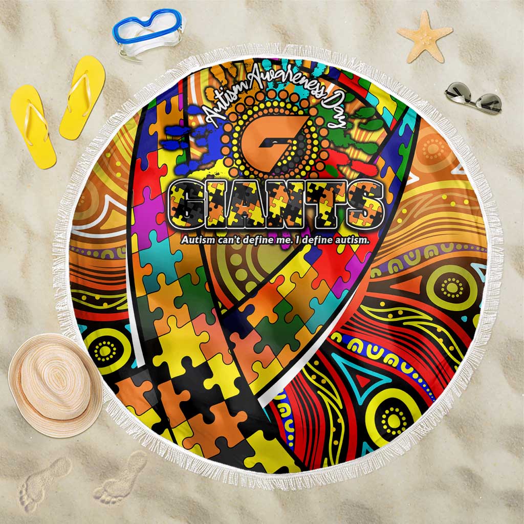 Autism Awareness Australia GWS Giants Beach Blanket Aboriginal Indigenous Art