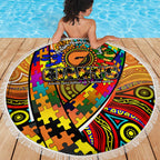 Autism Awareness Australia GWS Giants Beach Blanket Aboriginal Indigenous Art