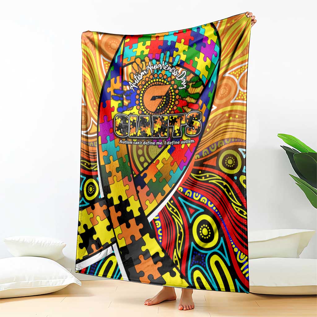 Autism Awareness Australia GWS Giants Blanket Aboriginal Indigenous Art