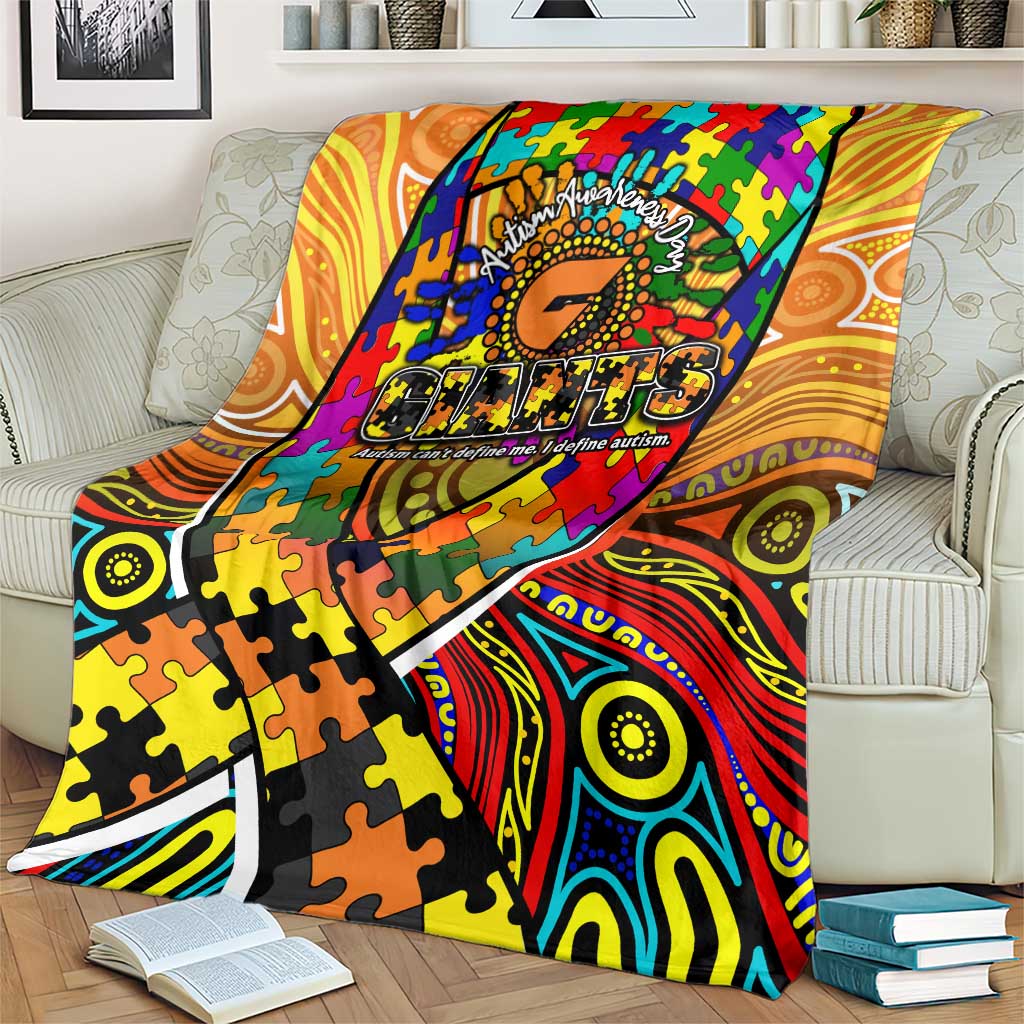 Autism Awareness Australia GWS Giants Blanket Aboriginal Indigenous Art