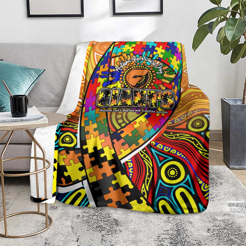 Autism Awareness Australia GWS Giants Blanket Aboriginal Indigenous Art