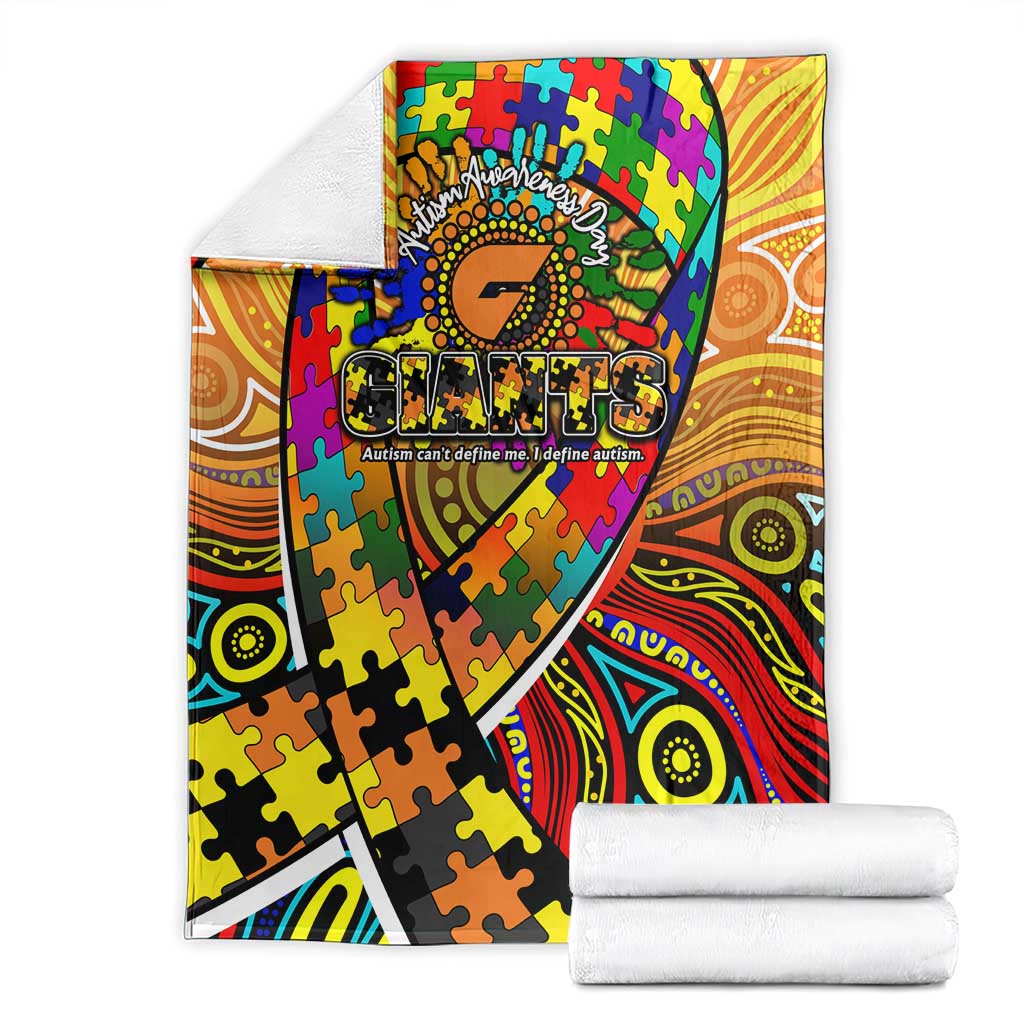 Autism Awareness Australia GWS Giants Blanket Aboriginal Indigenous Art