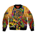 Autism Awareness Australia GWS Giants Bomber Jacket Aboriginal Indigenous Art