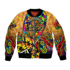 Autism Awareness Australia GWS Giants Bomber Jacket Aboriginal Indigenous Art