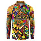 Autism Awareness Australia GWS Giants Button Sweatshirt Aboriginal Indigenous Art
