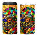Autism Awareness Australia GWS Giants 4 in 1 Can Cooler Tumbler Aboriginal Indigenous Art