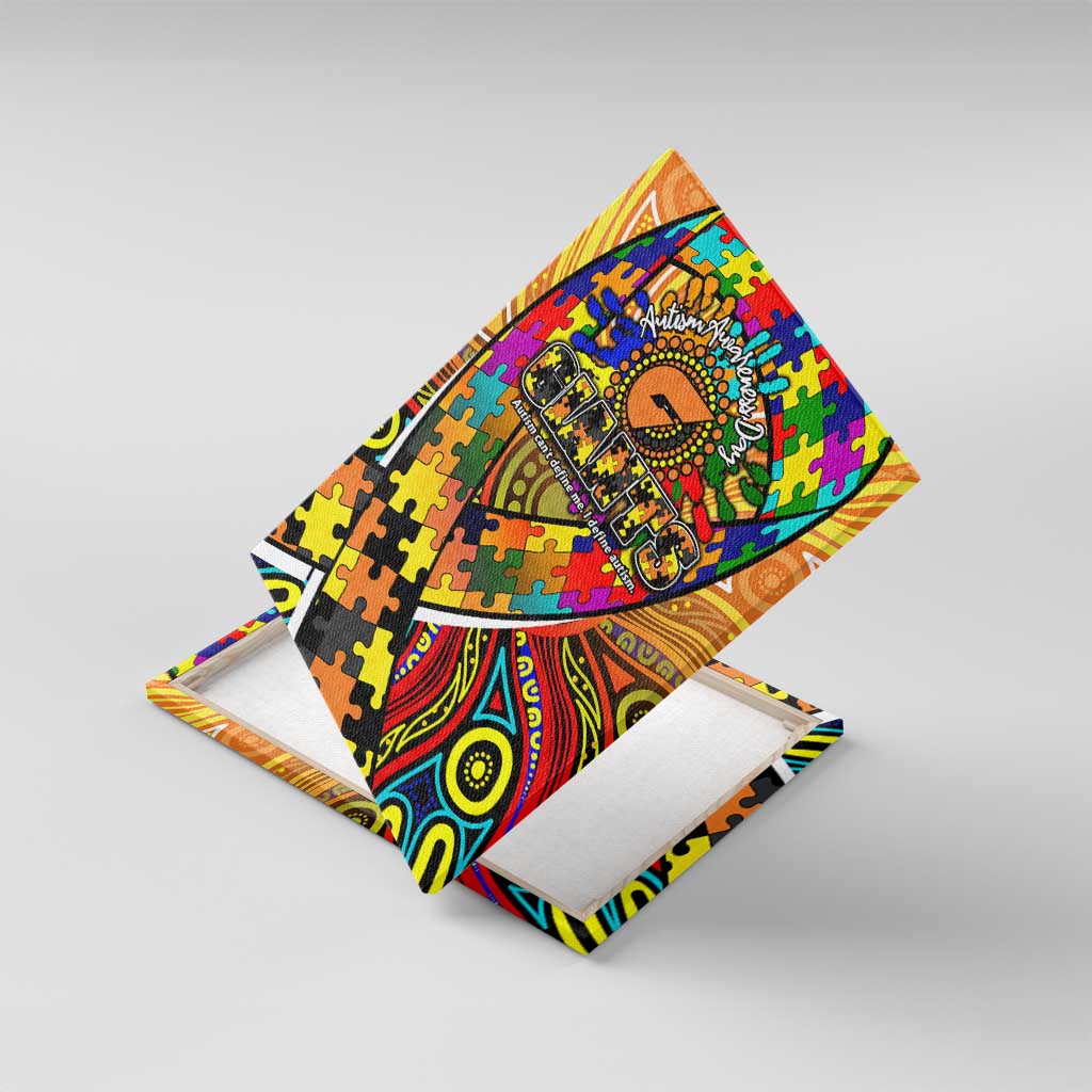 Autism Awareness Australia GWS Giants Canvas Wall Art Aboriginal Indigenous Art