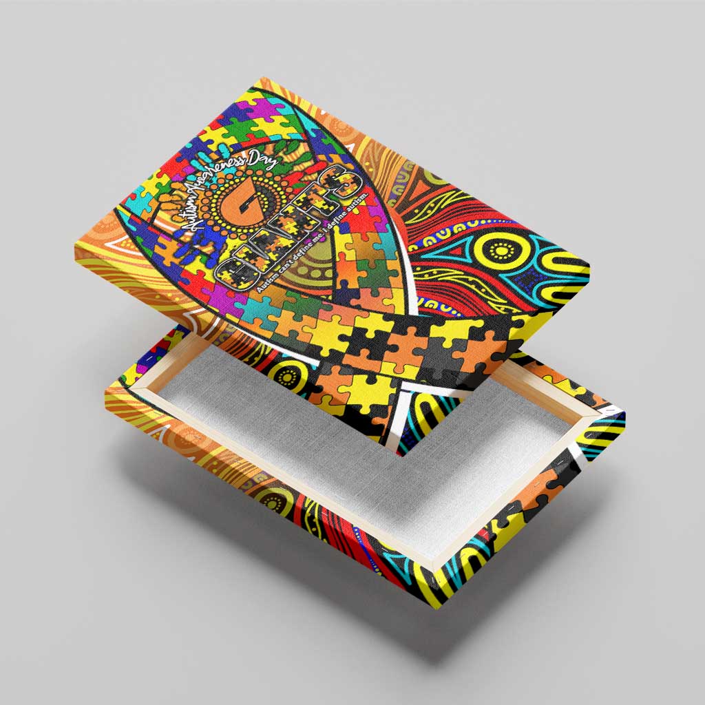 Autism Awareness Australia GWS Giants Canvas Wall Art Aboriginal Indigenous Art