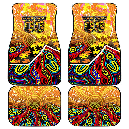Autism Awareness Australia GWS Giants Car Mats Aboriginal Indigenous Art