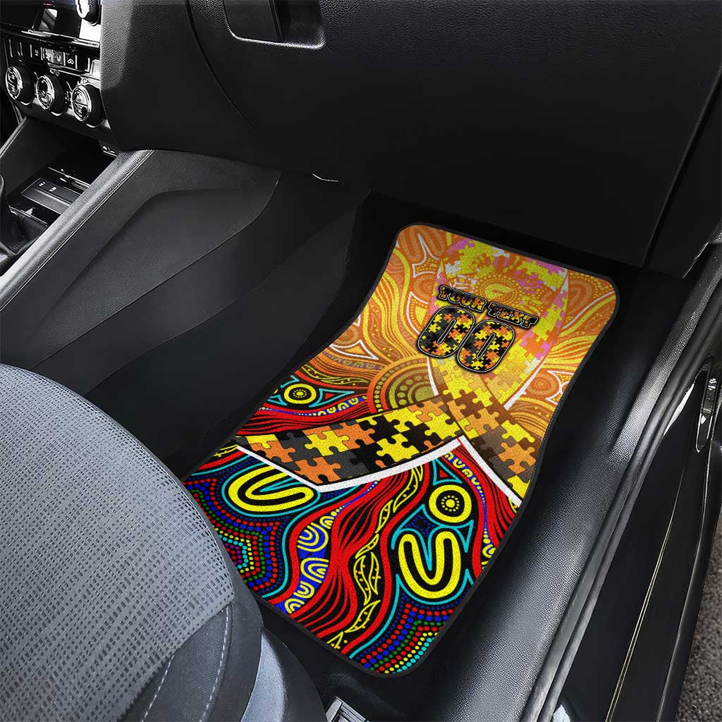 Autism Awareness Australia GWS Giants Car Mats Aboriginal Indigenous Art