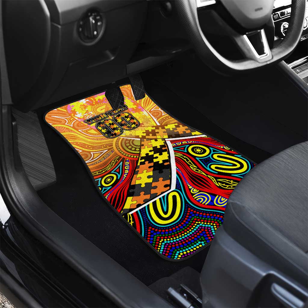 Autism Awareness Australia GWS Giants Car Mats Aboriginal Indigenous Art
